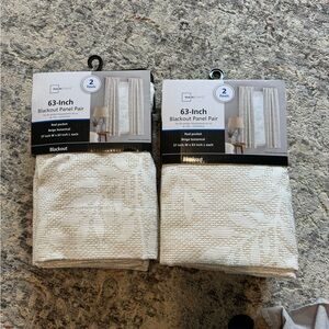 Mainstays 63 inch blackout curtains ivory